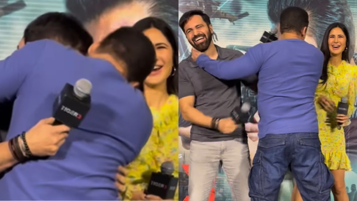 Salman Khan Kisses Emraan Hashmi At Tiger 3 Event, Latter Runs Away ...